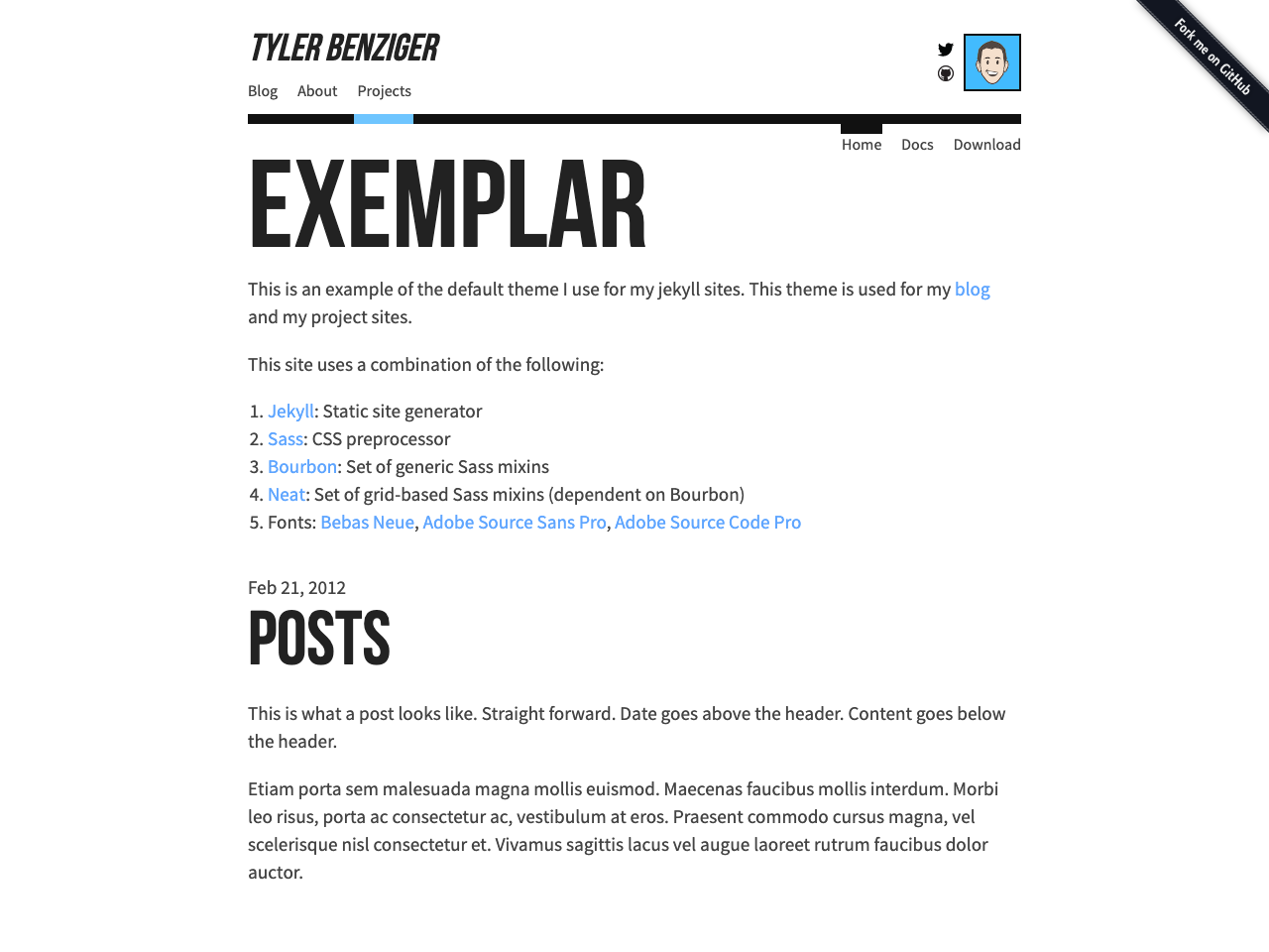 Exemplar screenshot