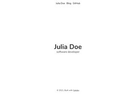 Gatsby Starter Julia screenshot